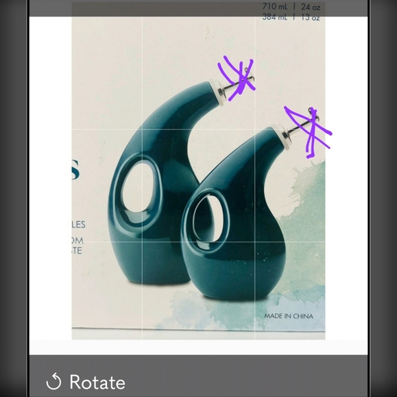 Rachael Ray Evoo & Vinegar bottles. Set of two. 24 oz. and 13 oz. NO cru… - Picture 2 of 3